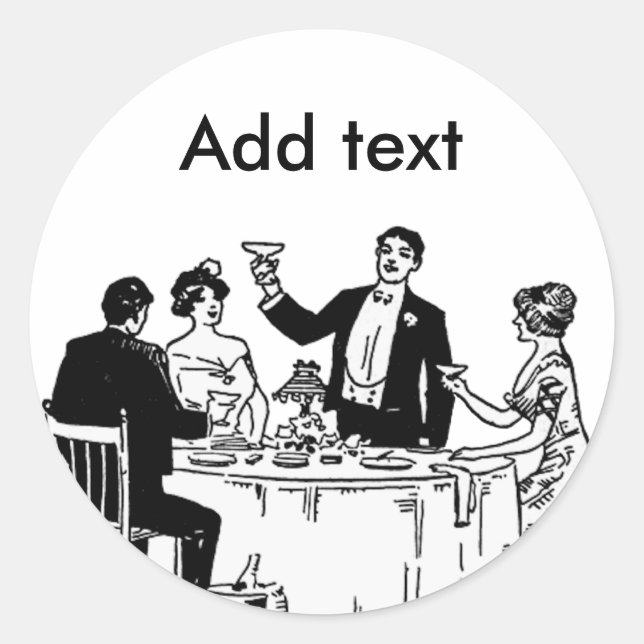 Pegatina Redonda Un brindis (Anverso)