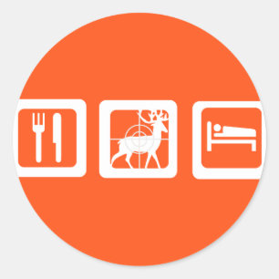 Pegatina Redonda Un buen viaje divertido come la cacería del sueño