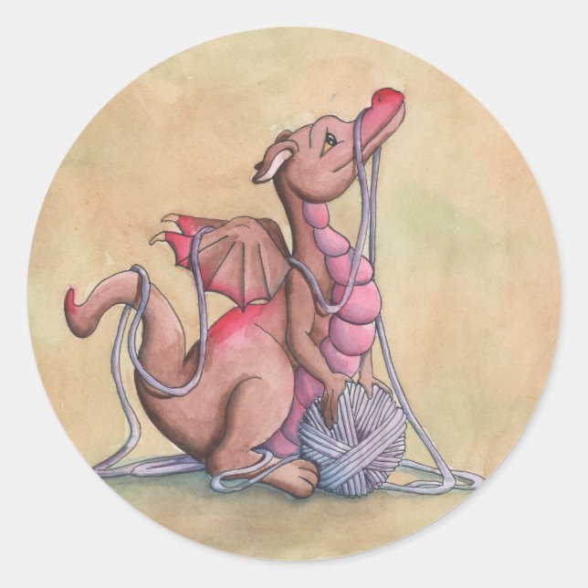 Pegatina Redonda Un buen yarn (Anverso)