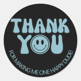 Pegatina Redonda Un chico feliz primer Fiesta de cumpleaños