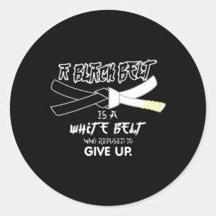 Pegatina Redonda Un Cinturón Negro Es Un Arte Marcial Del Cinturón 