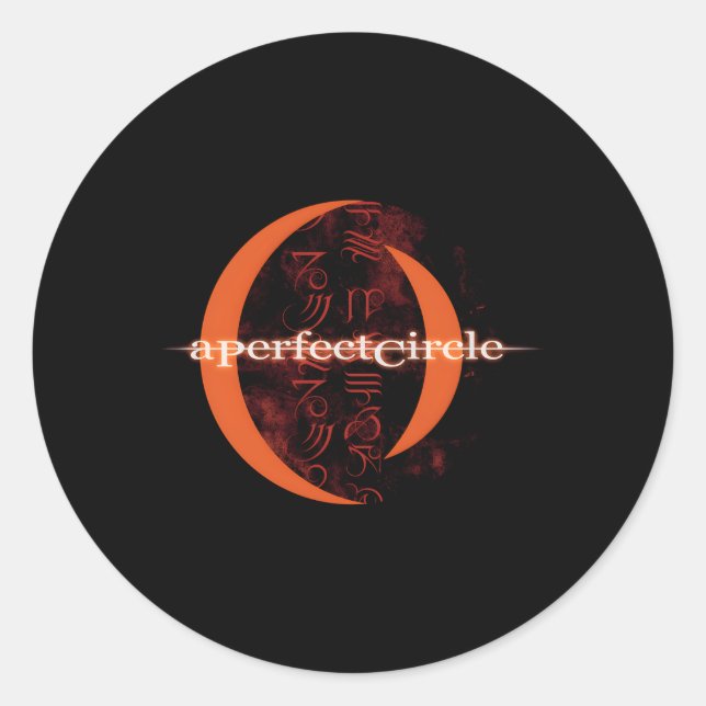 Pegatina Redonda Un Círculo Perfecto€"Mer De Noms Glyph Circle 20 (Anverso)