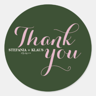 Pegatina Redonda Un clásico redondo minimalista moderno de salvia y