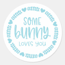 Pegatina Redonda Un conejo que te ama