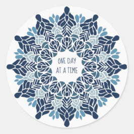 Pegatina Redonda Un día a la vez