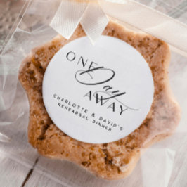 Pegatina Redonda Un día antes de la cena de ensayo elegante moderno