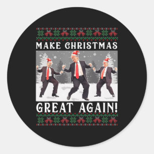 Pegatina Redonda Un diseño elegante hace a los Navidades grandes de