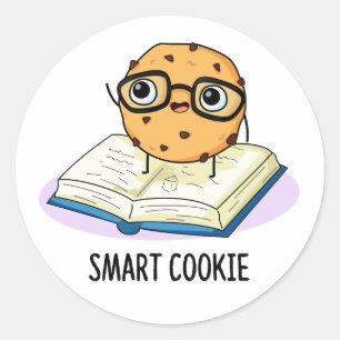 Pegatina Redonda Un divertido bollo de aperitivos para Cookie Intel
