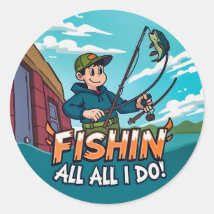 Pegatina Redonda Un estilo de vida aventurero