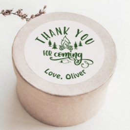 Pegatina Redonda Un Feliz Cumpleaños Camper Gracias