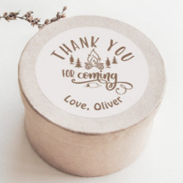 Pegatina Redonda Un Feliz Cumpleaños Camper Gracias