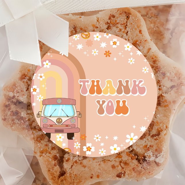 Pegatina Redonda Un Fiesta de cumpleaños de Groovy (Subido por el creador)