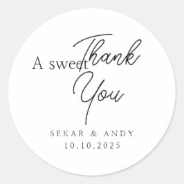 Pegatina Redonda Un gracias dulce