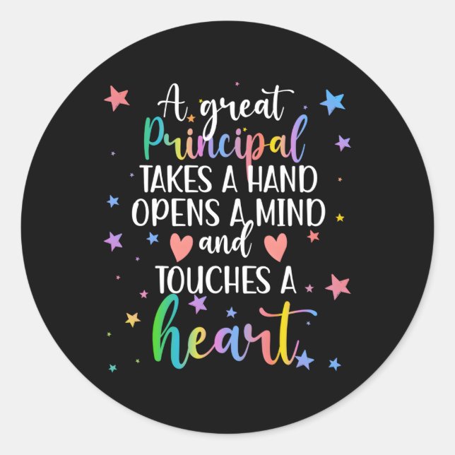 Pegatina Redonda Un gran director de escuela mejor director (Anverso)