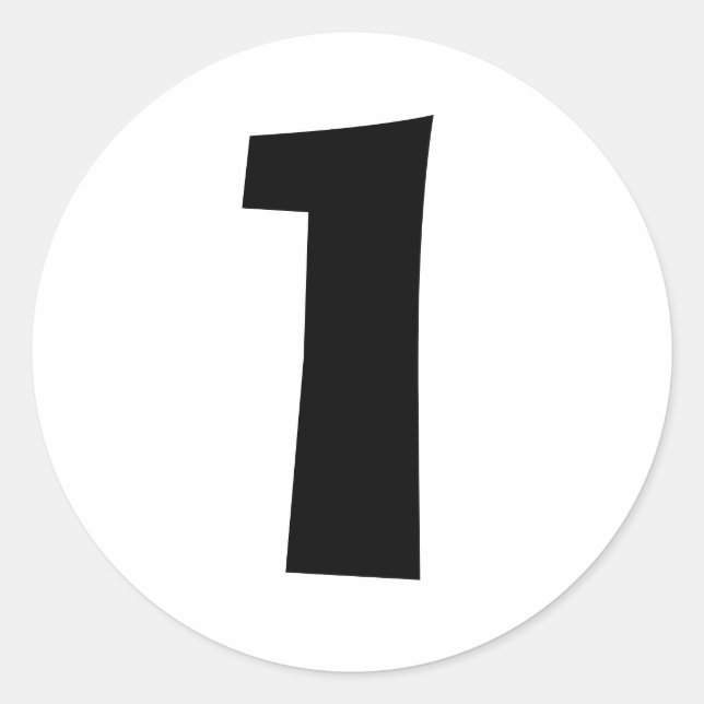 Pegatina Redonda Un gran número de Pegatinas blancos redondos por J (Anverso)