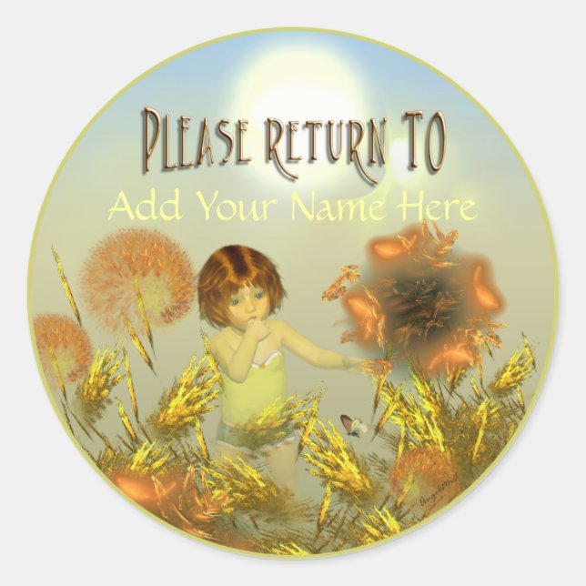 Pegatina Redonda Un libro de un día más brillante (Anverso)