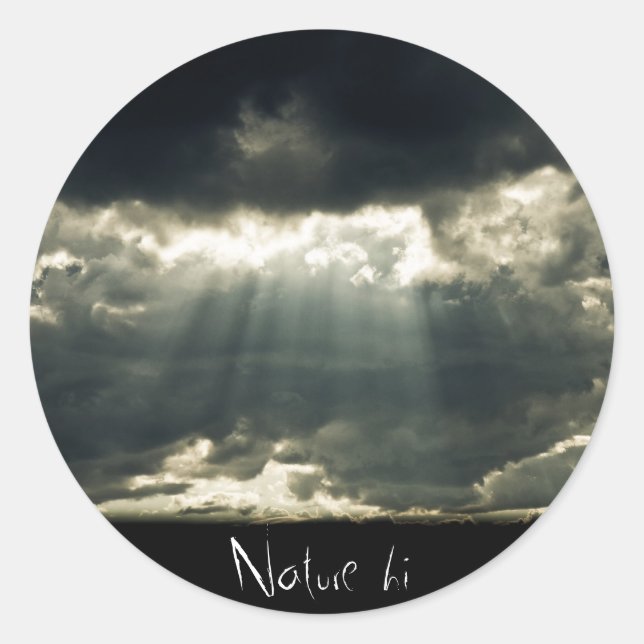 Pegatina Redonda un momento creado (Anverso)