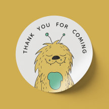 Un monstruo lindo. Muchacho cumpleaños gracias por