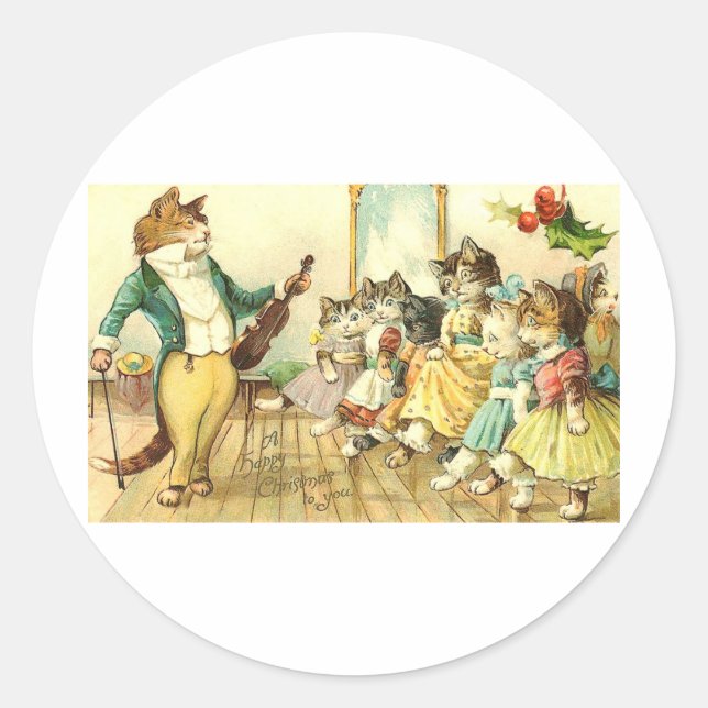 Pegatina Redonda Un Navidad feliz para ti (Anverso)