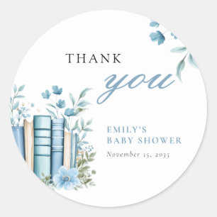 Pegatina Redonda Un Nuevo Capítulo Azo Babyshower