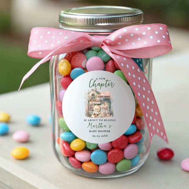 Pegatina Redonda Un nuevo capítulo sobre el libro de cuentos comien (Subido por el creador)