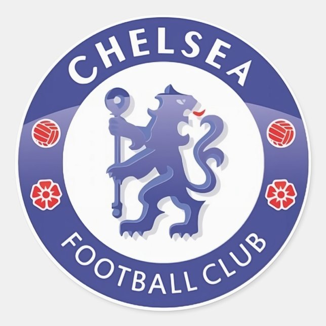 Pegatina Redonda Un nuevo diseño de Chelsea (Anverso)