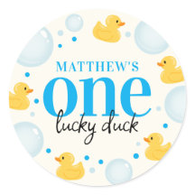 Un Pato Afortunado Primer Favor De Cumpleaños