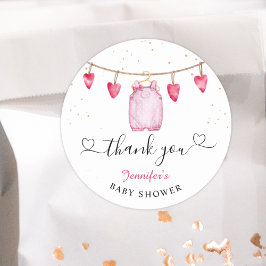 Pegatina Redonda Un pequeño amor | Baby Shower de San Valentín