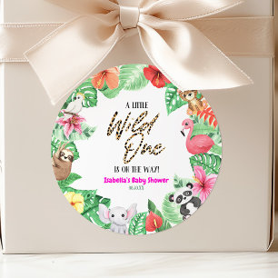 Pegatina Redonda Un pequeño animal tropical salvaje