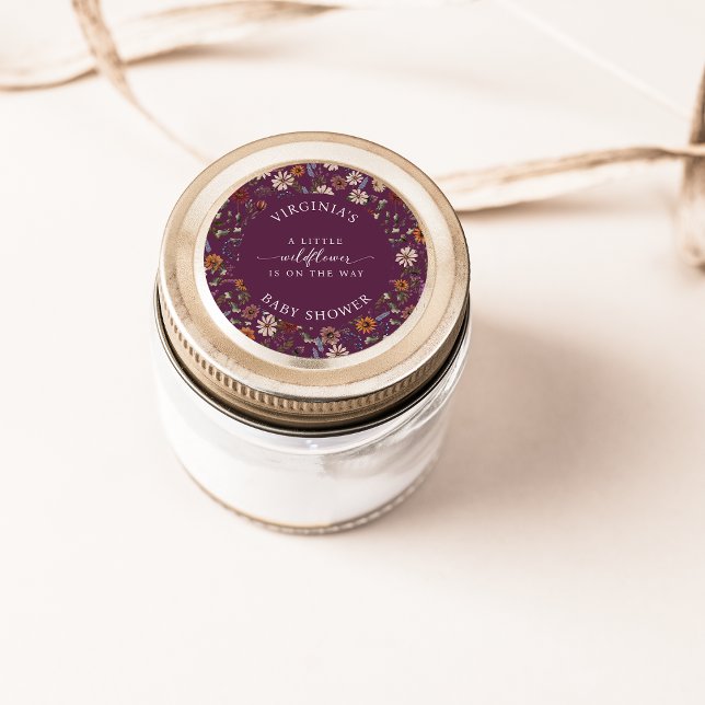 Pegatina Redonda Un pequeño bebé de flores silvestres (A Little Wildflower Baby Classic Round Sticker
)
