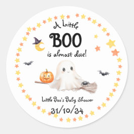 Pegatina Redonda "¡Un Pequeño Boo casi se debe!"