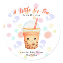 Un pequeño Cu-Té de burbujas de té Baby Shower