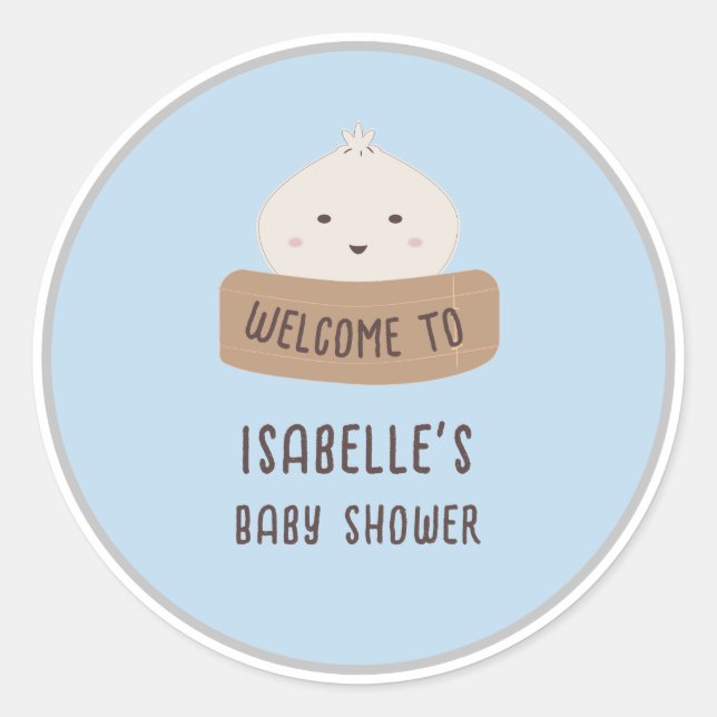 Pegatina Redonda Un Pequeño Dumping Es Muy Acogedor. (Anverso)