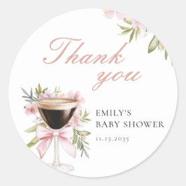 Pegatina Redonda Un pequeño Espresso Martini Baby Shower