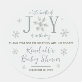 Pegatina Redonda Un pequeño paquete de alegría está en camino a Bab