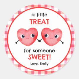 Pegatina Redonda Un pequeño regalo para un amigo tan dulce corazonc
