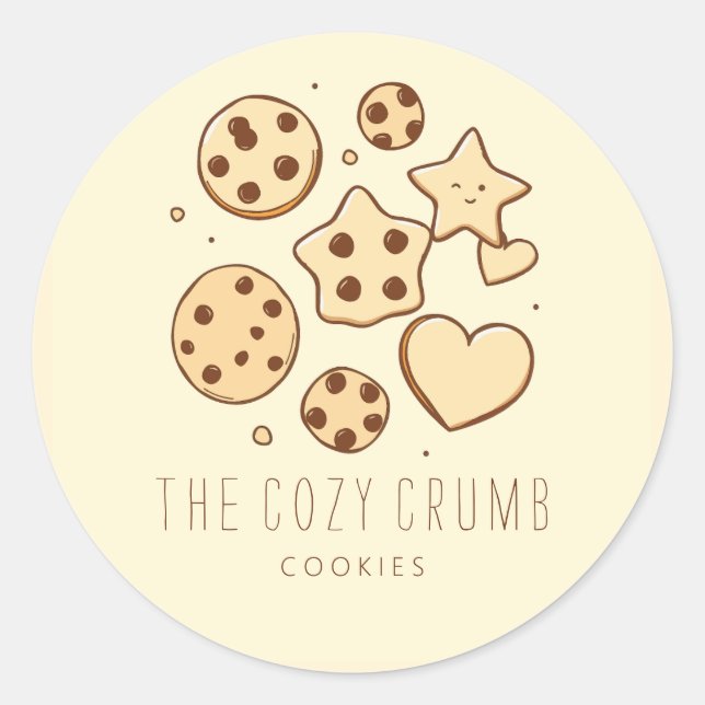 Pegatina Redonda Un pequeño truco de nuestra cocina (Crema) (Anverso)