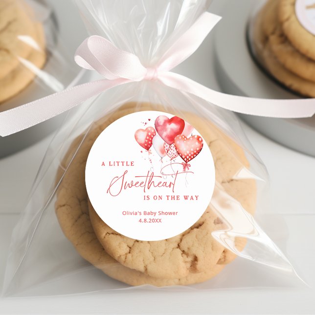 Pegatina Redonda Un poco de amor San Valentín globa Baby Shower (Subido por el creador)