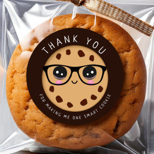 Pegatina Redonda Un regalo de agradecimiento al profesor de cookie 