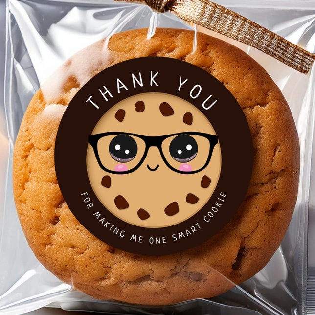 Pegatina Redonda Un regalo de agradecimiento al profesor de cookie  (Subido por el creador)