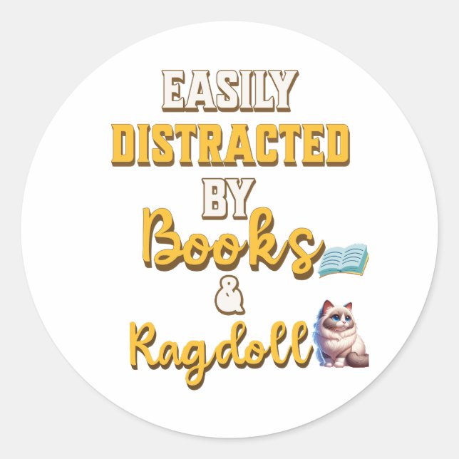 Pegatina Redonda Un regalo fabuloso para los que aman los libros y  (Anverso)