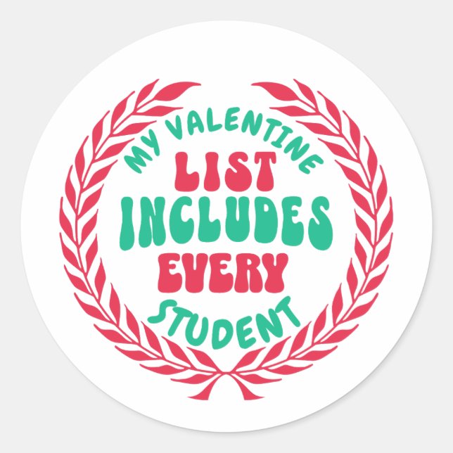 Pegatina Redonda Un regalo fantástico para los profesores en El día (Anverso)