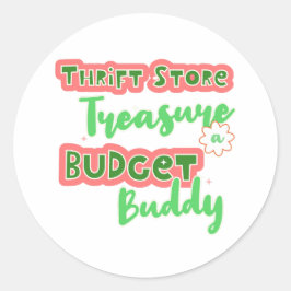 Pegatina Redonda Un regalo para los amantes de la prosperidad