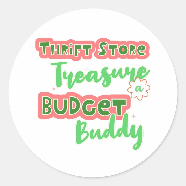 Pegatina Redonda Un regalo para los amantes de la prosperidad (Anverso)