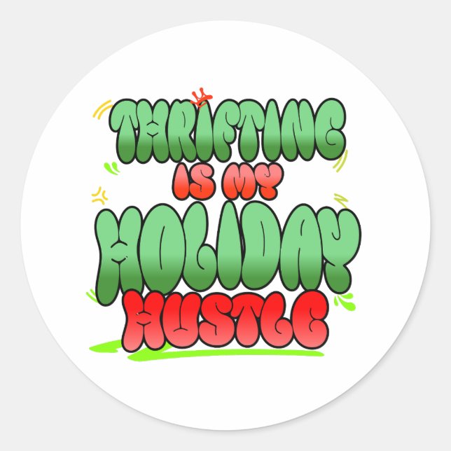 Pegatina Redonda Un regalo para los amantes de la prosperidad (Anverso)