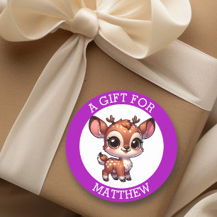 Pegatina Redonda Un Regalo Personalizado Para Navidades