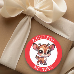 Pegatina Redonda Un Regalo Personalizado Para Navidades