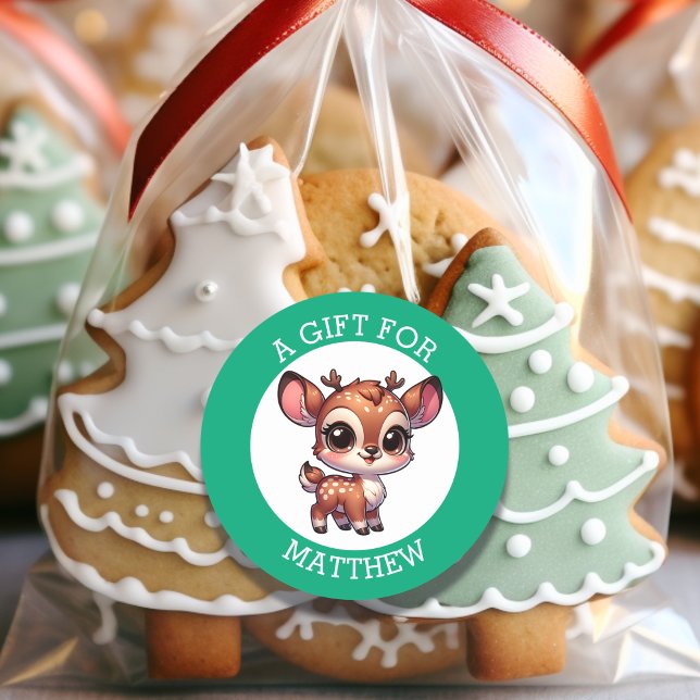 Pegatina Redonda Un Regalo Personalizado Para Navidades (Subido por el creador)