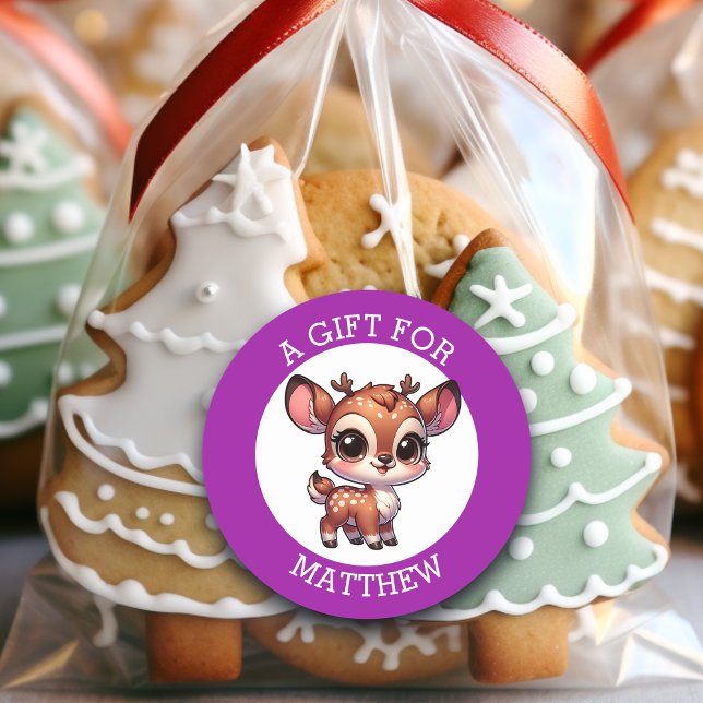 Pegatina Redonda Un Regalo Personalizado Para Navidades (Subido por el creador)
