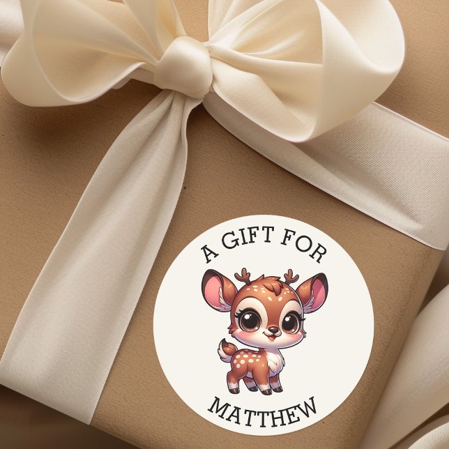 Pegatina Redonda Un Regalo Personalizado Para Navidades (Subido por el creador)